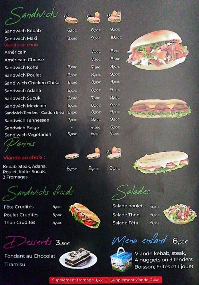 menu green kebab